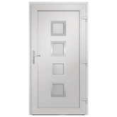 vidaXL Drzwi wejściowe, białe, 108x208 cm, PVC