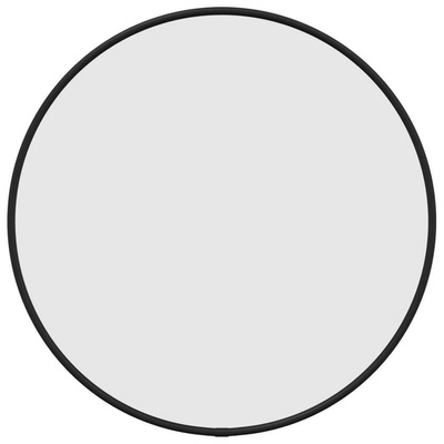 vidaXL Lustro ścienne, czarne, Ø 40 cm, okrągłe