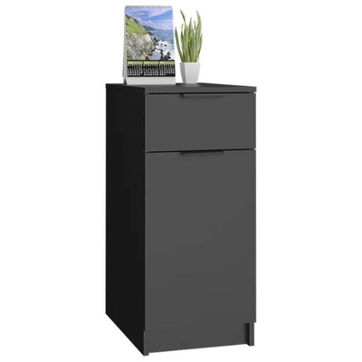 vidaXL Szafka pod biurko, czarna, 33,5x50x75 cm