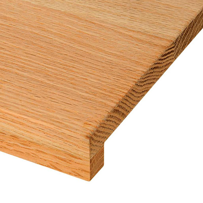Parapety 2 szt., jasnobrązowy, 90x30x2 cm, lite drewno dębowe