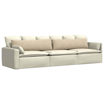 Poduszki na sofę 2 pcs Kremowy 145 x 40 cm tkanina