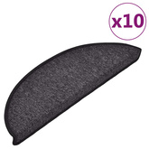 Maty na schody 10 szt. 56x17x3 cm Antracyt Półokrągłe