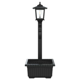 Lampa słupkowa z donicą Czarny 29 x 28 x 74 cm ABS i PP