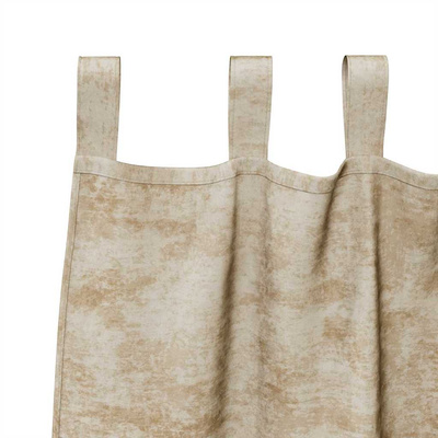 Zasłony z weluru z zasłonami 2 pcs Kremowy 260 x 140 cm Aksamit