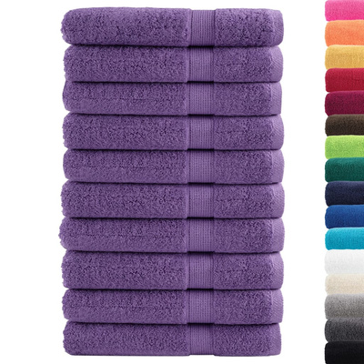 Ręczniki premium SOLUND 10 szt. fioletowe, 80x200 cm, 600 g/cm?