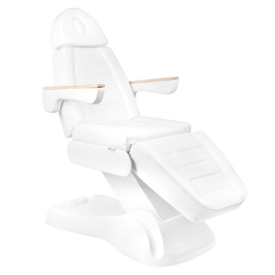 Fotel kosmetyczny elektryczny SILLON Lux 273b + taboret 304 biały 125907