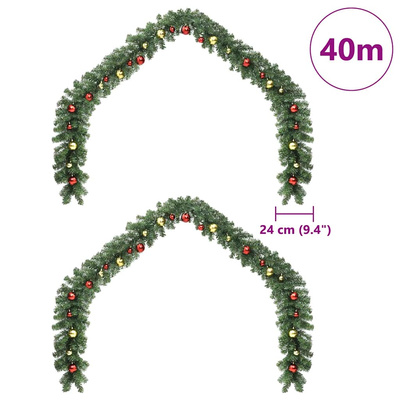 Girlanda bożonarodzeniowa z 600 diodami LED 2 pcs Zielony PVC