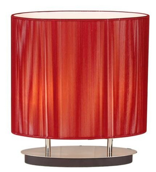 Lampka nocna Artemis czerwona z abażurem 2xE27 metalowa