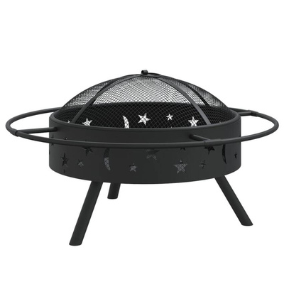 vidaXL Palenisko z pogrzebaczem, 70 cm, XXL, stal