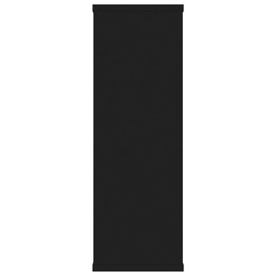 Półki ścienne, czarne, 104x20x58,5 cm, materiał drewnopochodny