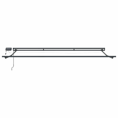 Ręczny ramowy zewnętrzny markizowy z LED Antracyt 4 x 2 m
