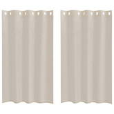 Firany Voile z zasłonami 2 pcs piaskowy 175 x 140 cm Poliester