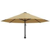 Parasol ścienny na metalowym słupku, 300 cm, kolor taupe