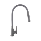 Bateria zlew. dalis z elastyczną 2f wylewką, szary BZ-64-005-L Invena
