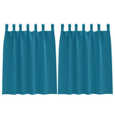Firany blackout z kółkami 2 pcs Turkusowy 140 x 140 cm