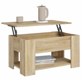 vidaXL Stolik kawowy, dąb sonoma, 79x49x41, materiał drewnopochodny