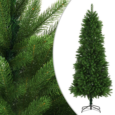Sztuczna choinka z lampkami i bombkami, 240 cm, zielona vidaXL