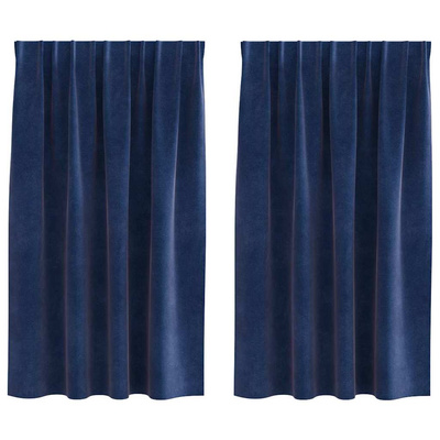 Zasłony zaciemniające 2 pcs Ciemnoniebieski 140 x 140 cm