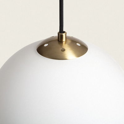 Lampa Wisząca Złota Szklana Kula Abruzzo Lazzur