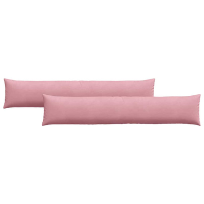 Poduszki na sofę 2 pcs Różowy 200 x 40 cm Tkanina sztruksowa