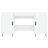 vidaXL Biurko białe z połyskiem, 140x50x75 cm, materiał drewnopochodny model standard