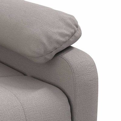 vidaXL Elektryczny fotel masujący, taupe, tkanina