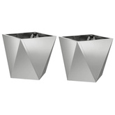 Donica 2 pcs Srebrny 30 x 30 x 30 cm Stal Galwanizowana