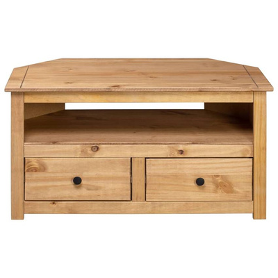vidaXL Szafka narożna pod TV, 93x49x49 cm, lita sosna, seria Panama