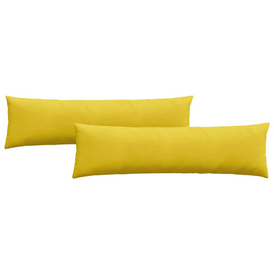Poduszki na sofę 2 pcs Żółty 145 x 40 cm Tkanina sztruksowa