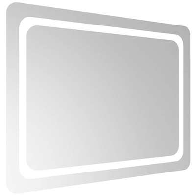 vidaXL Lustro łazienkowe z LED, 80x60 cm