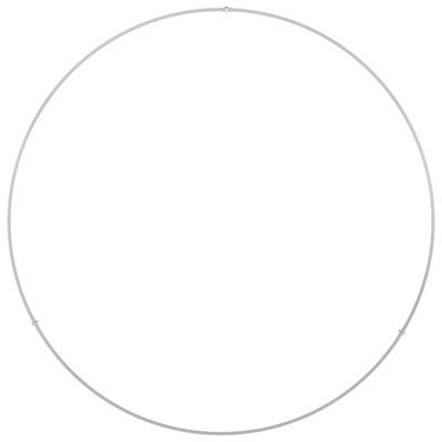 Pierścień doniczki Biały 80 x 80 x 20 cm Stal zimnogięta