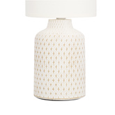 Lampa stołowa biała ceramika nocna Iner Candellux 41-79848