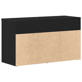 Ławka na buty z półką Czarny Dąb 80 x 30 x 45 cm