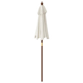 Parasol ogrodowy na drewnianym słupku, piaskowy, 196x231 cm