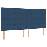 Łóżko z box spring LED z materacem niebieski 200 x 200 cm