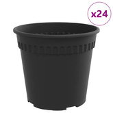 Okrągła doniczka na kwiaty 24 pcs Czarny ? 17 x 14 cm
