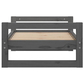vidaXL Legowisko dla psa, szare, 65,5x50,5x28 cm, lite drewno sosnowe