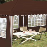 Namiot imprezowy rozkładany 575 x 289 x 245 cm brązowy
