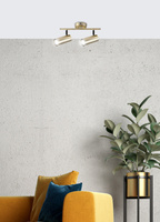 Lampa mosiądz ścienna/sufitowa listwa 2xGU10 Colly 92-01719
