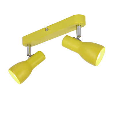 Lampa sufitowa Picardo żółta regulowana 2-punktowa E14 metal nowoczesna