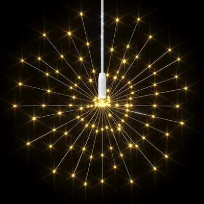 Ogrodowa lampka fajerwerkowa, ciepła biel, 20 cm, 140 LED