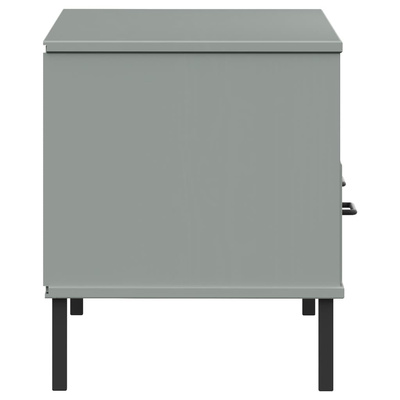 vidaXL Szafka pod TV OSLO, metalowe nóżki, szara, sosnowa model standard