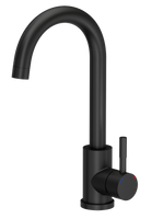 GO- SMART CZARNY zlewozmywak granitowy 1-k z/o (62x44x17,5) + bateria very black + syfon manualny z zaślepką very black