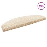 Samoprzylepne maty na schody Półokrąg 15 pcs Jasny Brąz