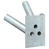 Uchwyt na maszt flagowy Srebrny 10,5 x 7,5 x 0,2 cm Stal