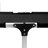 vidaXL Wysoki leżak dla seniora, składany, czarny, aluminiowy