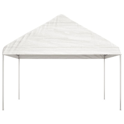 Namiot ogrodowy z dachem, biały, 13,38x4,08x3,22 m, polietylen