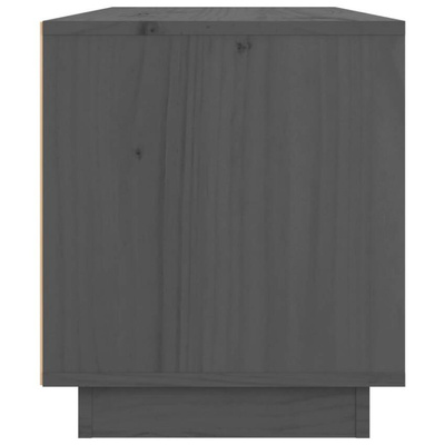 vidaXL Szafka pod TV, szara, 80x34x40 cm, lite drewno sosnowe