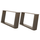 Nogi do stolika kawowego w kształcie litery U 2 szt. Naturalna stal 70x(30-31) cm Stal