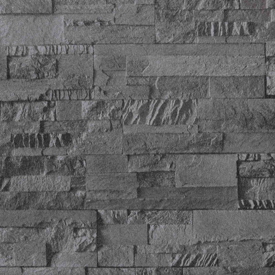 Tapeta 3D z kamieniem Czarny 10 x 0,53 m Tkanina nienałożona